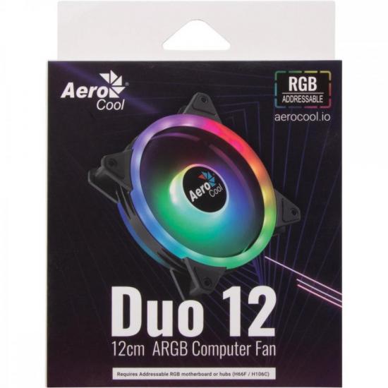 Cooler Fan Aerocool Duo 12 ARGB por 39,90 à vista no boleto/pix ou parcele em até 1x sem juros. Compre na loja Aerocool!