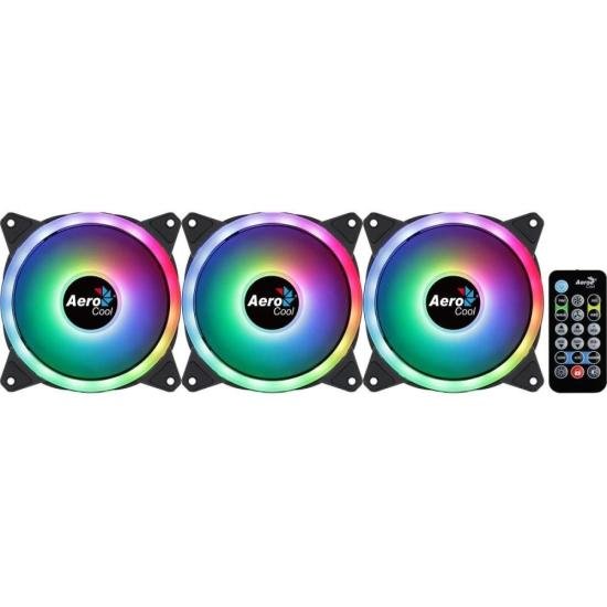Kit Com 3 Coolers Aerocool Duo 12 Pro ARGB + Hub + Controle por 257,96 à vista no boleto/pix ou parcele em até 10x sem juros. Compre na loja Aerocool!