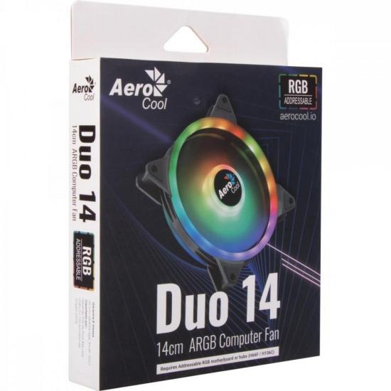 Cooler Fan Aerocool Duo 14 ARGB por 63,99 à vista no boleto/pix ou parcele em até 2x sem juros. Compre na loja Mundomax!
