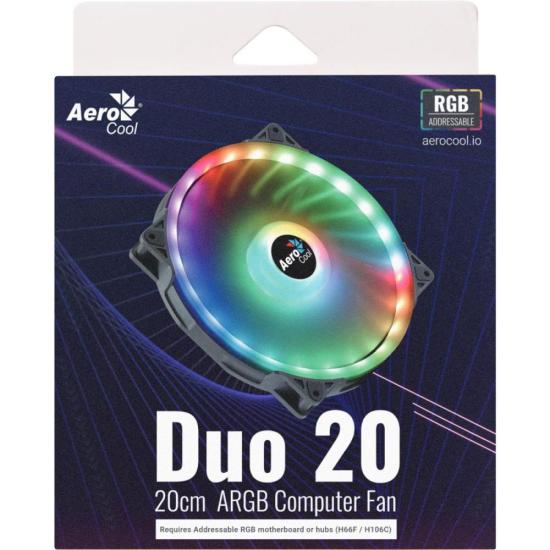 Cooler Aerocool Fan Duo 20 ARGB por 114,90 à vista no boleto/pix ou parcele em até 4x sem juros. Compre na loja Mundomax!