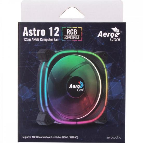 Cooler Fan Aerocool Astro 12 ARGB por 70,00 à vista no boleto/pix ou parcele em até 2x sem juros. Compre na loja Mundomax!