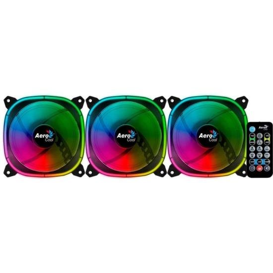 Kit 3 Coolers Aerocool Astro 12 Pro ARGB + Hub + Controle por 295,00 à vista no boleto/pix ou parcele em até 10x sem juros. Compre na loja Mundomax!