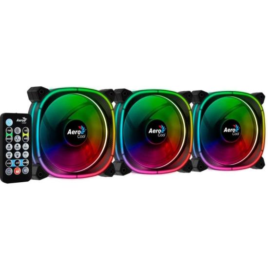 Kit 3 Coolers Aerocool Astro 12 Pro ARGB + Hub + Controle por 295,00 à vista no boleto/pix ou parcele em até 10x sem juros. Compre na loja Mundomax!