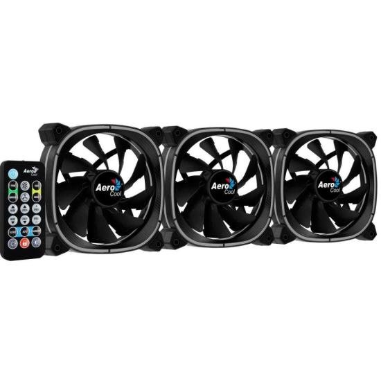 Kit 3 Coolers Aerocool Astro 12 Pro ARGB + Hub + Controle por 295,00 à vista no boleto/pix ou parcele em até 10x sem juros. Compre na loja Mundomax!