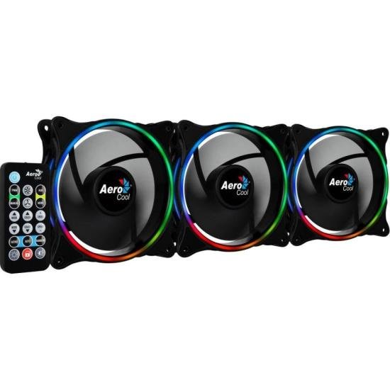 Kit 3 Coolers ECLIPSE 12 PRO ARGB + HUB + Controle AEROCOOL por 235,90 à vista no boleto/pix ou parcele em até 9x sem juros. Compre na loja Mundomax!