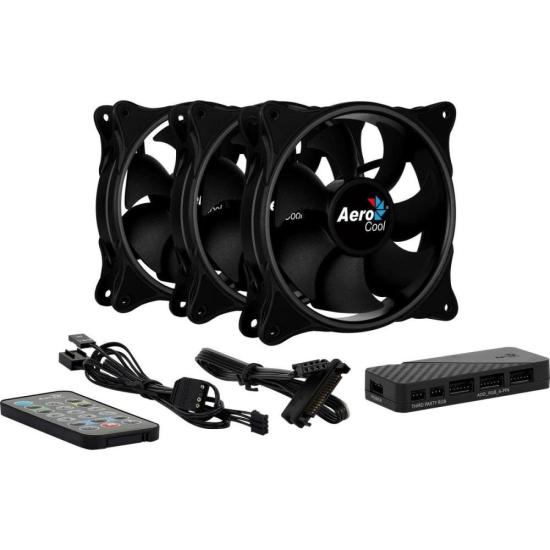 Kit 3 Coolers ECLIPSE 12 PRO ARGB + HUB + Controle AEROCOOL por 235,90 à vista no boleto/pix ou parcele em até 9x sem juros. Compre na loja Mundomax!