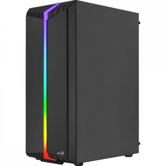 Gabinete Gamer Aerocool Bionic Preto RGB Lateral Vidro por 356,99 à vista no boleto/pix ou parcele em até 10x sem juros. Compre na loja Mundomax!