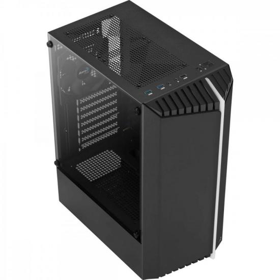 Gabinete Gamer Aerocool Bionic Preto RGB Lateral Vidro por 356,99 à vista no boleto/pix ou parcele em até 10x sem juros. Compre na loja Mundomax!