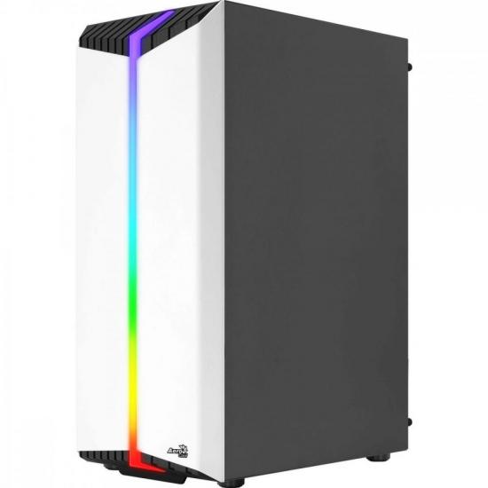 Gabinete Gamer Aerocool Bionic Branco RGB Lateral Vidro por 420,20 à vista no boleto/pix ou parcele em até 10x sem juros. Compre na loja Aerocool!