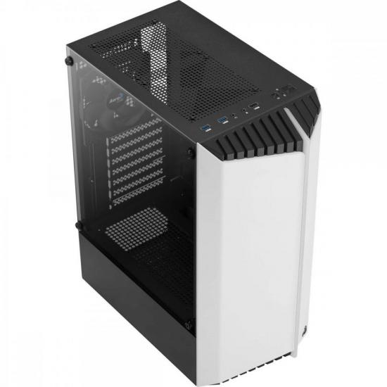 Gabinete Gamer Aerocool Bionic Branco RGB Lateral Vidro por 420,20 à vista no boleto/pix ou parcele em até 10x sem juros. Compre na loja Aerocool!