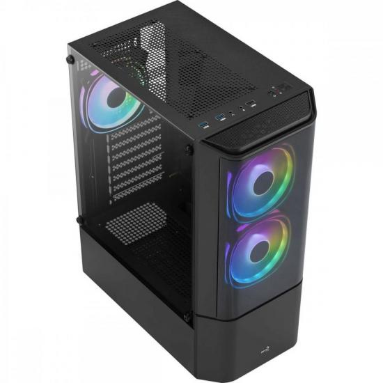 Gabinete Gamer Aerocool ATX Quantum V2 Preto Lateral Vidro por 419,25 à vista no boleto/pix ou parcele em até 10x sem juros. Compre na loja Aerocool!