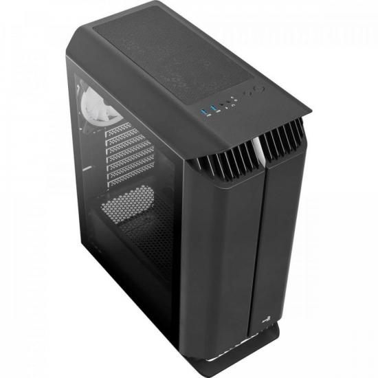 Gabinete Gamer Aerocool Gladiator Preto RGB Lateral Vidro por 645,05 à vista no boleto/pix ou parcele em até 10x sem juros. Compre na loja Aerocool!