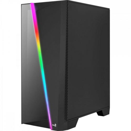Gabinete Gamer Aerocool Mirage Preto RGB Lateral Vidro por 455,11 à vista no boleto/pix ou parcele em até 10x sem juros. Compre na loja Aerocool!
