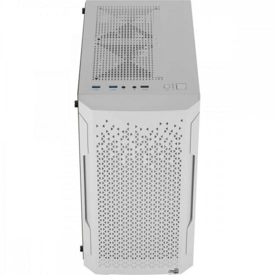 Gabinete Gamer Aerocool Trinity Mini Branco Lateral Vidro Aerocool