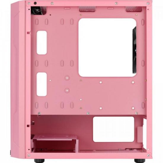 Gabinete Gamer Aerocool Trinity Mini Rosa Lateral Vidro por 323,00 à vista no boleto/pix ou parcele em até 10x sem juros. Compre na loja Mundomax!