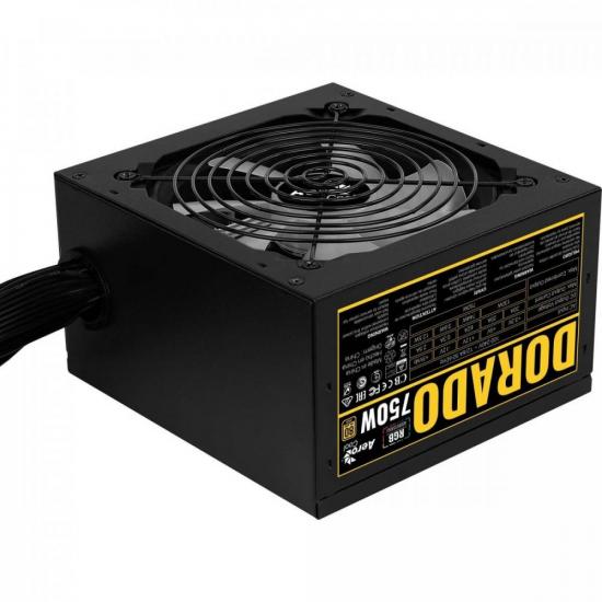 Fonte Gamer ATX Aerocool DORADO 750W 80 Plus Gold APFC por 649,00 à vista no boleto/pix ou parcele em até 10x sem juros. Compre na loja Mundomax!