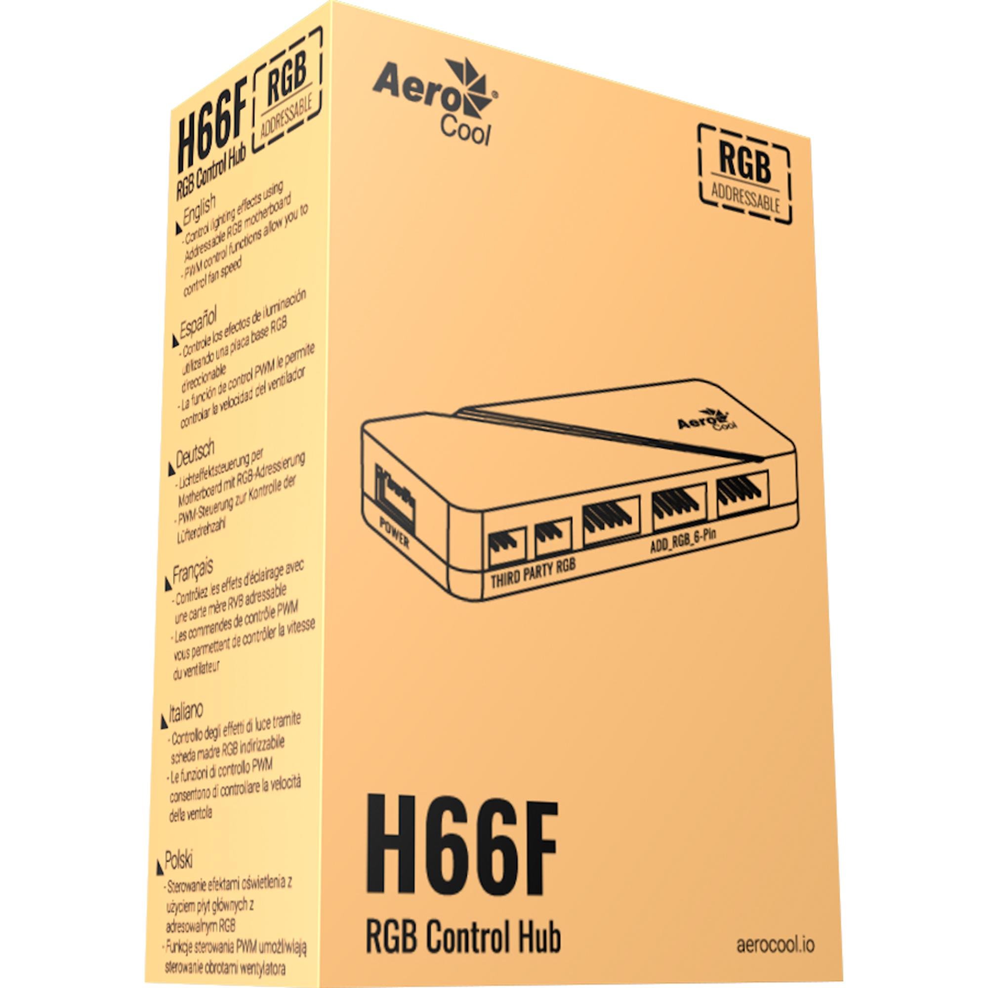 Hub Controlador de Fan Aerocool H66F RGB - Aerocool