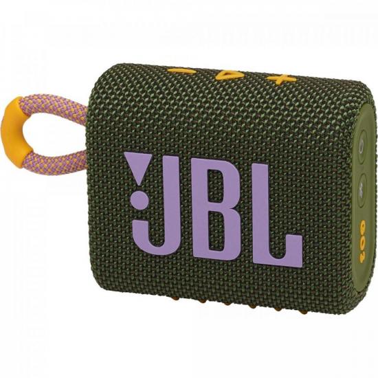 Caixa de Som Bluetooth 4W GO 3 Verde JBL por 293,90 à vista no boleto/pix ou parcele em até 10x sem juros. Compre na loja Mundomax!