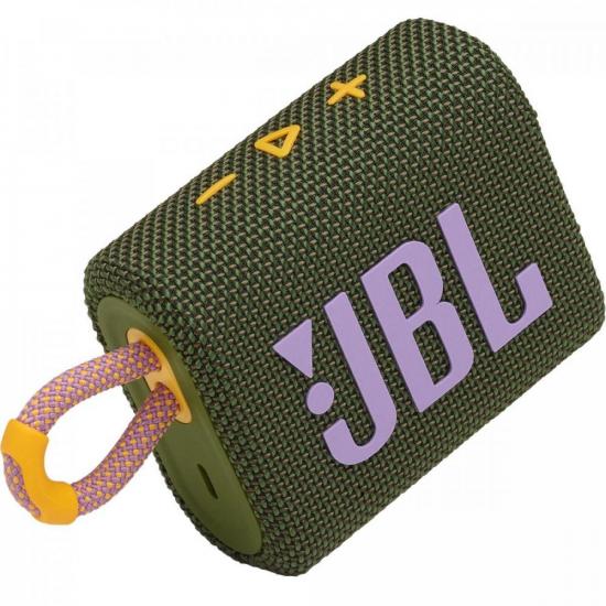 Caixa de Som Bluetooth 4W GO 3 Verde JBL por 293,90 à vista no boleto/pix ou parcele em até 10x sem juros. Compre na loja Mundomax!