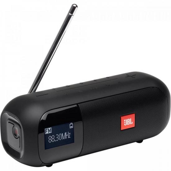 Caixa de Som Portátil Bluetooth Tuner 2 FM Preta JBL por 735,90 à vista no boleto/pix ou parcele em até 10x sem juros. Compre na loja Mundomax!