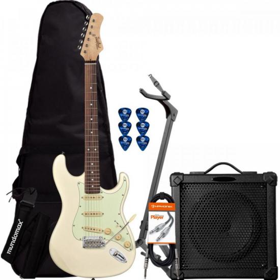 Kit Guitarra T635 Classic Olympic White TAGIMA + Cubo + Acessórios (73975)