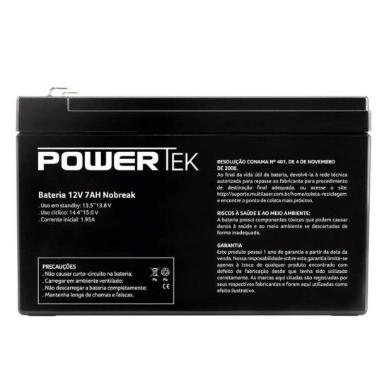 Bateria Para Nobreak 12v 7Ah EN013 Powertek por 107,00 à vista no boleto/pix ou parcele em até 4x sem juros. Compre na loja Mundomax!