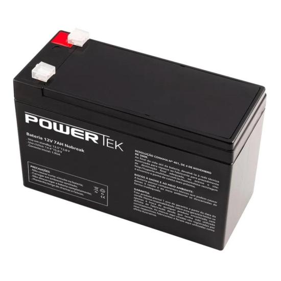 Bateria Para Nobreak 12v 7Ah EN013 Powertek por 107,00 à vista no boleto/pix ou parcele em até 4x sem juros. Compre na loja Mundomax!