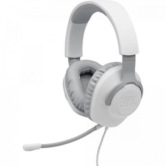 Headset Gamer Quantum 100 Branco JBL por 285,90 à vista no boleto/pix ou parcele em até 10x sem juros. Compre na loja Mundomax!