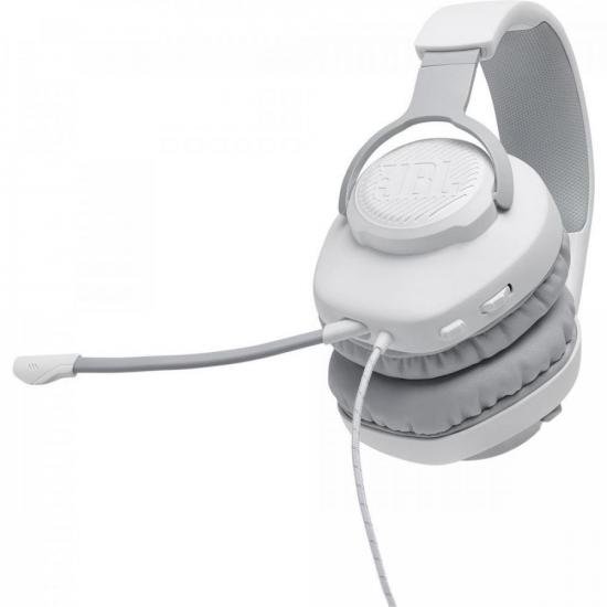 Headset Gamer Quantum 100 Branco JBL por 285,90 à vista no boleto/pix ou parcele em até 10x sem juros. Compre na loja Mundomax!