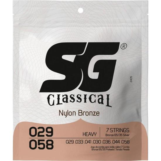 Encordoamento para Violão SG de Nylon 7 Cordas 0.29 Heavy (74169)
