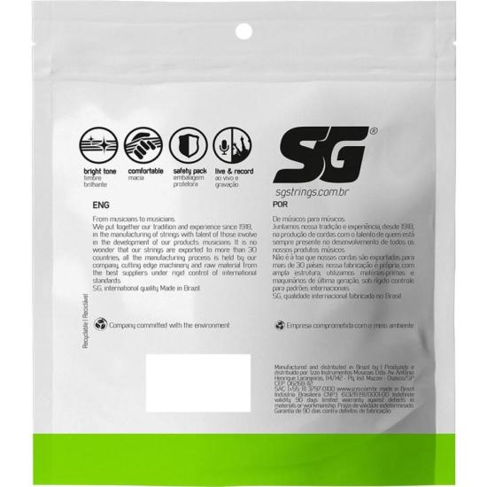 Encordoamento Para Baixo 6 Cordas 0.32 Light SG por 118,00 à vista no boleto/pix ou parcele em até 4x sem juros. Compre na loja Mundomax!