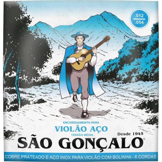 Encordoamento Para Violão Aço .012 Média São Gonçalo (74176)
