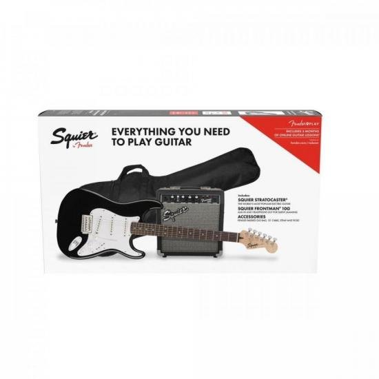 Kit Guitarra SQUIER Stratocaster Preta + Frontman 10G + Acessórios por 2.799,99 à vista no boleto/pix ou parcele em até 12x sem juros. Compre na loja Mundomax!