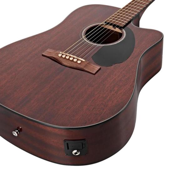 Violão Eletroacústico Fender CD60SCE Aço Mogno - Mundomax