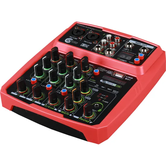 Mixer e Interface de Audio USB 4 Canais CMX 4C Vermelho CUSTOM (74264)