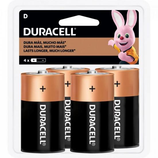 Pilha Alcalina D 1,5V MN1300 DURACELL (Cartela com 4 Unid.) por 52,90 à vista no boleto/pix ou parcele em até 2x sem juros. Compre na loja Mundomax!