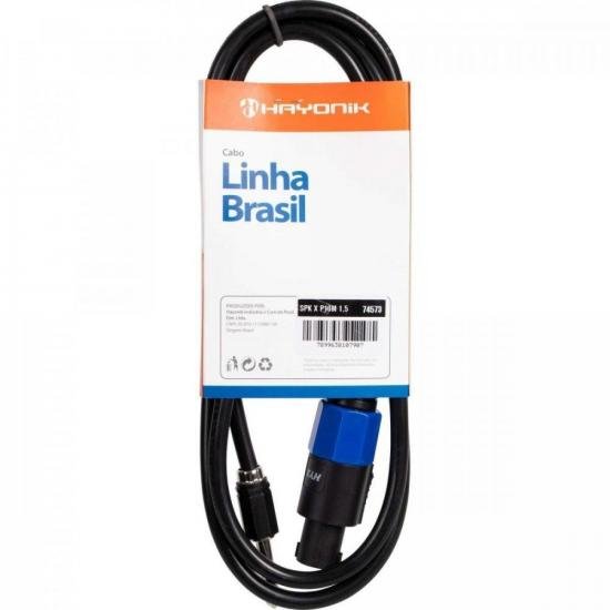 Cabo SPEAKON (Macho X P10) PP 1,5Mts Linha Brasil HAYONIK por 31,90 à vista no boleto/pix ou parcele em até 1x sem juros. Compre na loja Mundomax!