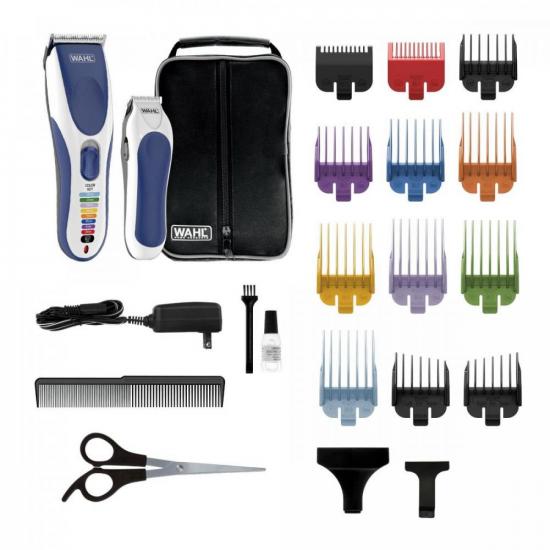 Kit Máquina de Corte e Aparador Wahl Color Pro Cordless por 270,00 à vista no boleto/pix ou parcele em até 10x sem juros. Compre na loja Mundomax!