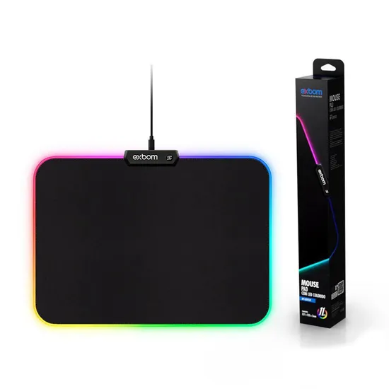 Mouse Pad Gamer MP-LED2535 LEDs RGB EXBOM (74597)