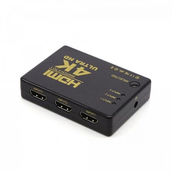 Switch 4k HDMI 3X1 Com Controle Remoto EXBOM por 46,90 à vista no boleto/pix ou parcele em até 1x sem juros. Compre na loja Mundomax!