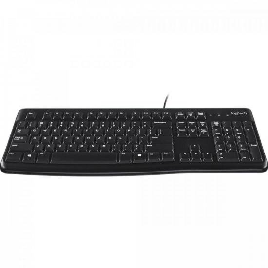 Teclado Logitech K120 Com Fio USB Preto por 95,00 à vista no boleto/pix ou parcele em até 3x sem juros. Compre na loja Mundomax!