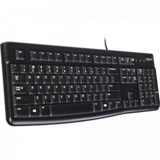 Teclado Logitech K120 Com Fio USB Preto por 95,00 à vista no boleto/pix ou parcele em até 3x sem juros. Compre na loja Mundomax!