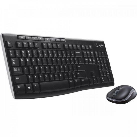 Kit Teclado e Mouse Logitech MK270 Sem Fio Preto por 228,00 à vista no boleto/pix ou parcele em até 9x sem juros. Compre na loja Mundomax!