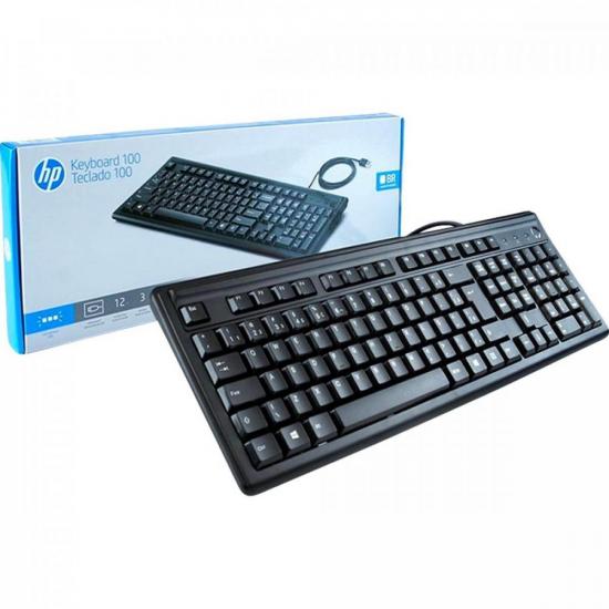 Teclado USB HP-100 Preto HP por 80,90 à vista no boleto/pix ou parcele em até 3x sem juros. Compre na loja Mundomax!