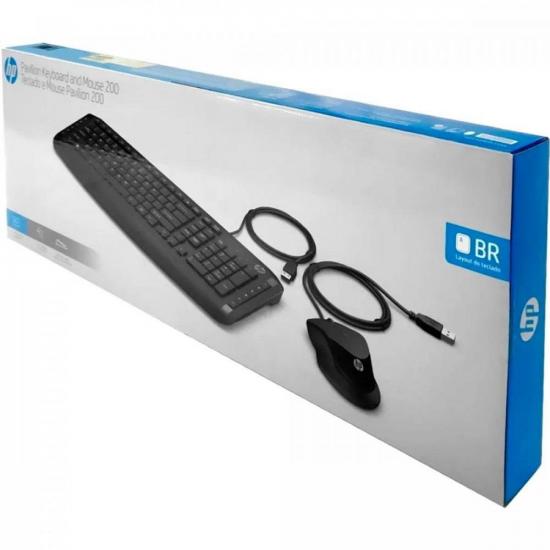 Kit Teclado e Mouse USB PAVILION 200 Preto HP por 159,99 à vista no boleto/pix ou parcele em até 6x sem juros. Compre na loja Mundomax!