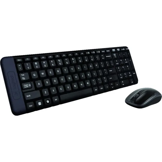 Kit Teclado e Mouse sem Fio LOGITECH MK220 Preto (74644)