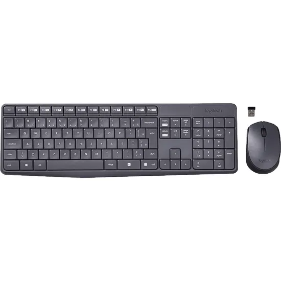 Kit Teclado e Mouse sem Fio LOGITECH MK235 Preto (74645)