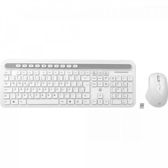 Kit Teclado e Mouse sem fio CS500 Branco HP por 190,90 à vista no boleto/pix ou parcele em até 7x sem juros. Compre na loja Mundomax!