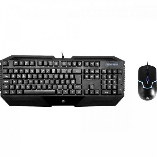 Kit Teclado e Mouse USB Gamer GK1000 Preto HP por 191,90 à vista no boleto/pix ou parcele em até 7x sem juros. Compre na loja Mundomax!