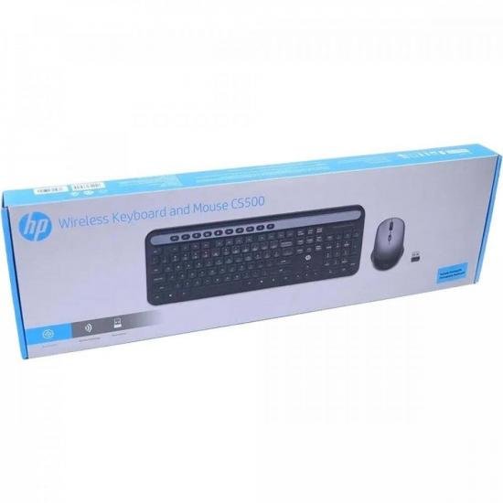 Kit Teclado e Mouse Sem Fio CS500 Preto HP por 170,90 à vista no boleto/pix ou parcele em até 6x sem juros. Compre na loja Mundomax!
